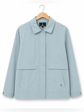 LONDON FOG Jacket Trench Coat Blue Lightweight Spring Rain Coat XL